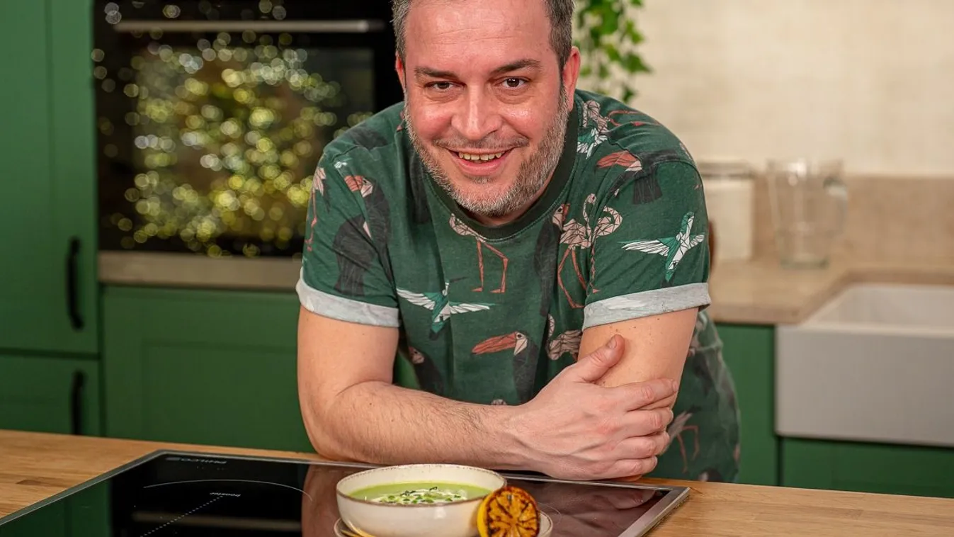 Mentás zöldborsókrémleves