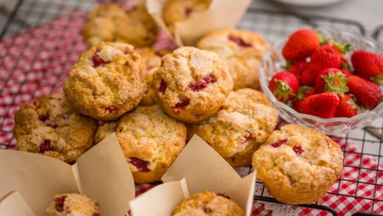 Egyszerű epres muffin