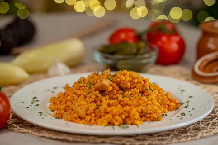 Tarhonyás hús csirkemellből recept