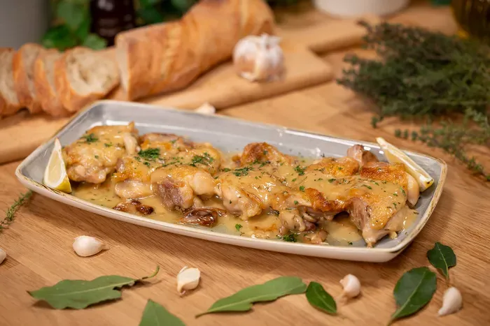 Spanyol fokhagymás csirkecomb (Pollo al Ajillo) 