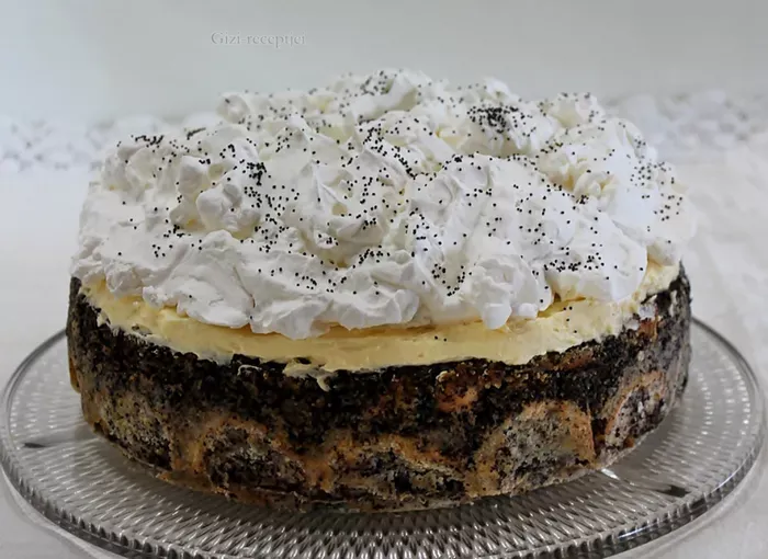 Mennyei mákos guba torta