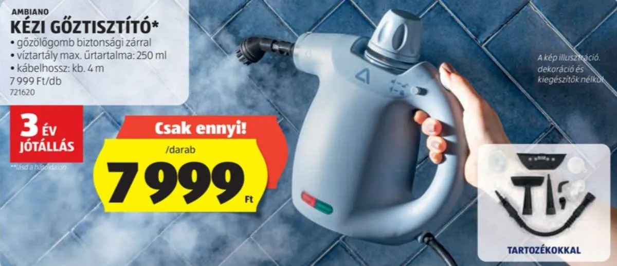 Kézi gőztisztító az Aldiban