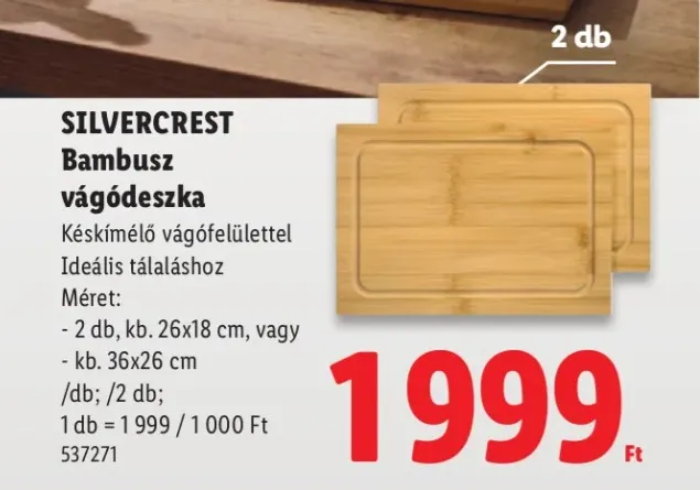 A Lidlben kapható SilverCrest vágódeszka természetes anyagokból készül