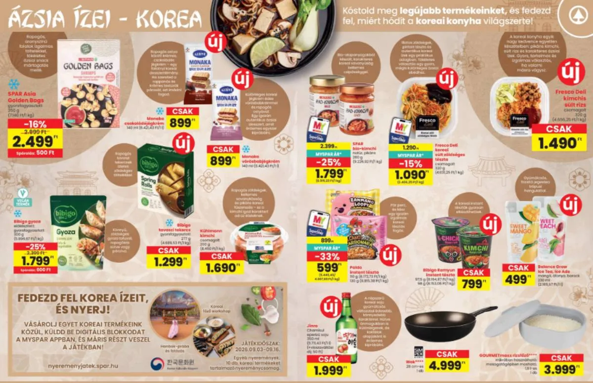Spar koreai kínálat