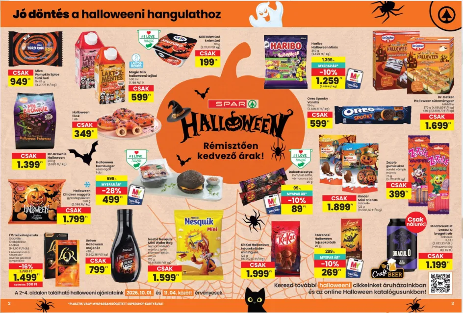 Halloweenre készül a Spar: édességek, dekorációk és különleges finomságok is érkeznek az üzletekbe/ Fotó: Spar