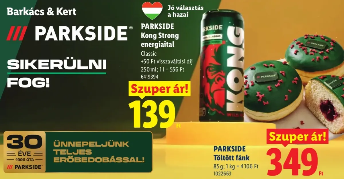 A Parkside születésnapjára különleges termékek érkeznek